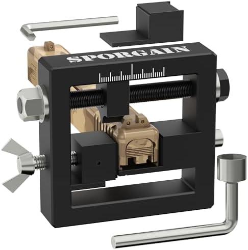 SporGain Pistol Sight Pusher Tool, Front and Rear Sights Removal & Adjustment for Handguns, Fits Glock and Similar Square Slides, Specialised Gunsmithing Tool