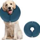 MIDOG Dog Cone - Inflatable Soft Donut Collar Alternative for Dogs After Surgery, Protective Recovery Collar Prevents Licking, Comfortable E-Collar Alternative for Small Medium Large Dogs (Blue, L)