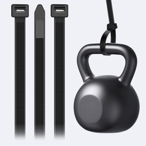 BLOSY Large Zip Ties Heavy Duty, 251 Lb Load Capacity, 1/ 2 Inch Width, 12" Length, Heavy Duty with 251 lb Tensile Strength, Big Cable Ties with Tensile Strength, 50 Pack