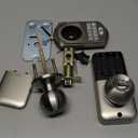 TEEHO TE003 Keyless Entry Keypad Door Lock with Handle, Electronic Digital Smart Locks for Front Door, Smart Door Knob with Code for Bedroom with Interior Locks, Auto Lock, Passage Mode, Satin Nickel