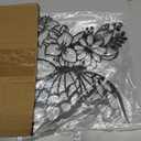 Garden 4 you Butterfly Decoration Wall Art Boho Home Decor Hanging Appearance Wall Decor Metal Wall Hanging Butterfly Decor Flower Wall Art for Bedroom Living Room Home Wall,Black(Medium)