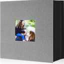 Ywlake Photo Album 4x6 600 Pockets Photos, Linen Cover Large Picture Albums Holds 600 Horizontal and Vertical Photos Grey