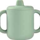 Beaba Silicone Sippy Cup, 5.5 oz, Silicone Material, Leakproof Lid, for Baby Toddler, Sage