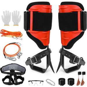 Tree Climbing Spikes, Tree Spikes for Tree Work, Adjustable Steel Spurs with Straps, 350lbs Load, for Pruning, Trimming, Fruit Picking & Tree Maintenance