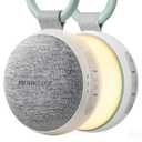 Momcozy Portable Sound Machine with Night Light, White Noise Sound Machine for Baby, 20 Soothing Sounds, Sound Therapy, Long-Lasting Power, Timer, Clips on Stroller, Baby Shower Gifts (Green)