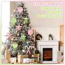 10 Pcs Pastel Large Sweet Candy Christmas Ornament 16'' Snowflake Giant Lollipop Candy Cane Ornaments with Stick Macaron Peppermint Xmas Decor for Christmas Tree Holiday Party(Classic)