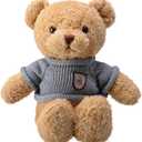 Teddy Bear Stuffed Animals, 11.8 Inches Teddy Bear Plush Toy Birthday Christmas Valentines Day Gift for Kids Girlfriend (Gray)
