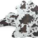Western Cow Print Place Mats Disposable Cowhide Print Paper Placemats Western Cow Printing Placemats for Holiday Banquet Kitchen Table Room Decor (Dark Brown) 6count