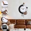 Large Wall Clocks for Living Room,Silent Non-Ticking Quartz Battery Operated,Modern Decorative Wall Clock for Kitchen Bathroom Bedroom Home Wall Decor,13x28inch