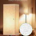 64.6" Floor Lamp, Pole with Foot Switch, Modern Standing Lamp Lampshade, Minimalist Freestanding Lamp (Bulb Not Included), for Living Room, Bedroom Office ETL Listed, Black and Beige E07LD05