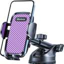 Rorhxia Purple 3-in-1 Phone Holders for Your Car [2025 Most Stable and Flexible Suction Cup] Vent Dashboard Windshield Cell Phone Car Mount Fit for iPhone, Samsung, All Phone