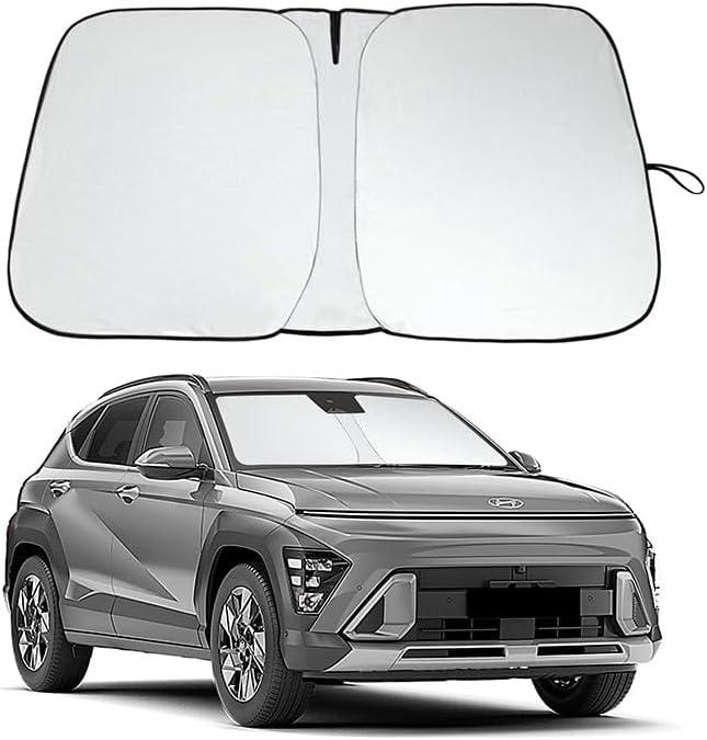 2026 Upgrade Front Windshield Sunshade fit for Hyundai Kona 2024-2025 2026 Reflector Foldable Car Shade Automotive Windshield Sunshades for Hyundai Kona Windshield Sun Shade |Keeps Your Vehicle Cool|
