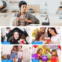 TechGlow Foldable Cellphone Stand with Bluetooth Speaker Charging Function 360 Rotatable Phone Stand Birthday Gifts for Men Women Mother Father Cool Tech Gadgets