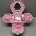 PERRYHOME Kids Makeup Kit for Girl, 59 Pcs Washable Real Cosmetic Set with Mirror, Non-Toxic Kids Makeup Set, Toddler Nail Polish Kit, Princess Makeup Toys & Birthday Gifts for 3-12 Years Old (Pink)