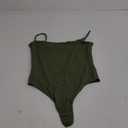 SUUKSESS Women Sexy Square Neck Thong Bodysuit Backless Cami Bodysuit Top (Small, Army Green)