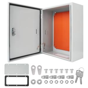 Cold Rolled Steel Electrical Box 23.6'' x 20'' x 8'' Indoor/Outdoor Thick Electrical Enclosure Box with Mounting Plate IP66 Weatherproof Anti-Rust and Anti-Corrosion (23.6'' x 20'' x 8'')