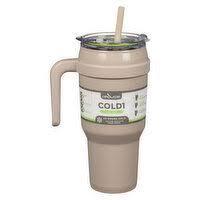 Cold1 Tumbler With Straw, Lid & Handle. Insulated Stainless Steel 3-Way Lid - 50oz