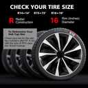 4-Pack Silver Hubcap Wheel Cover Replacement 16Inch Hub Caps Universal Wheel Rim Cover ABS Material Exterior Accessories for Car Trunk SUV