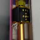 Amazmic Kids Karaoke Microphone Machine Toy Bluetooth Microphone Portable Wireless Karaoke Machine Handheld with LED Lights, Gift for Children Adults Birthday Party, Home KTV(Purple)