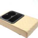 Supin Car Armrest Cushion - Multifunctional Faux Leather Armrest Cushion with Cup Holder, Phone Storage, and Ergonomic Design for All Seasons (Beige)