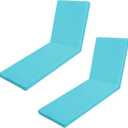 Outdoor Chaise Lounge Cushions for Patio, 71"x22"x3" Lounge Chair Cushions Set of 2, Waterproof Replacement Seat Pads for Outdoor Furniture (Teal, 2 Pcs)