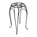 Panacea Plant Stand with Round Top Cameo, 10"/15", Brown