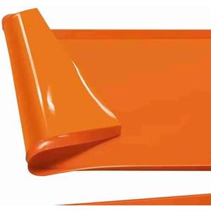 LIZEALUCKY Flexible 22 Inch Orange Silicone Grill Mat, Non Stick Heat BBQ Cooking Pad, Reusable Protective Griddle Protector for Outdoor Camping Picnic