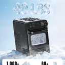 INOVIVA Nugget Ice Maker, 40 lbs/24H Soft & Chewable Nugget Ice, 1.2-Gallon Water Tank, Automatic Water Refill, Preset Timer & Self-Cleaning, Countertop Pellet Ice Machine for Home & Kitchen