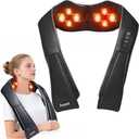 Joyset Neck Massager for Pain Relief Deep Tissue with Heat,Shiatsu Neck and Back Massager 4D Deep Kneading Massage for Shoulder,Gifts for Women Men Mom Dad Friend