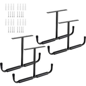 Sinoer Garage Ceiling Storage Hooks,Wall Mounted Hooks, Heavy Duty Utility Hooks for Ladder,Bike,Wood, Tools & Other Bulky Items (4 Pack, Black) Sinoer Garage Ceiling Storage Hooks,Wall Mounted Hooks, Heavy Duty Utility Hooks for Ladder,Bike,Wood, Tools & Other Bulky Items (4 Pack, Black)