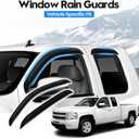 Silverado Rain Guards - Window Visors for 2007-2013 Chevy Silverado/GMC Sierra 1500/Avalanche Crew Cab, Out-Channel Rain Guards for 2007-2014 Silverado/Sierra 2500HD-3500HD/Suburban/Yukon XL