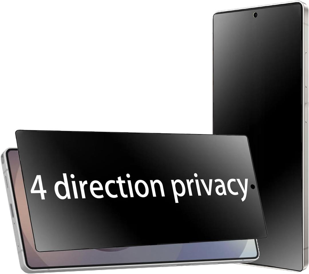 2 Pack 360 Degree Matte Privacy Screen Protector for Samsung Galaxy S25 Ultra Anti-glare Anti-Spy 4 Sides Soft Film Support Finger Unlock