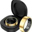Smart Ring Heart Rate Monitor Sleep Tracker Fitness Ring Blood Pressure Fitness Tracker Pedometer Calories Step Counter Health Smart Rings for Men Women with Charging Case (#12)