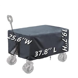 Waterproof Camping Wagon Cover, Rain Cover for Wagon Push-Pull Wagon Rain Cover Canopy Folding Stroller Trolley Cart Accessories UV Resistant Cover for Garden Camping Picnic (37.8 L*25.6W*19.7H)