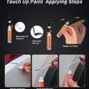 Pocartiffic Car Scratch Remover, Premium Car Paint Pen, Effective Sratch Repair Pen for Car, Precise Automotive Touch up Paint, Car Paint Scratch Repair for Rims and Wheels 2pcs(White Paint+Varnish)