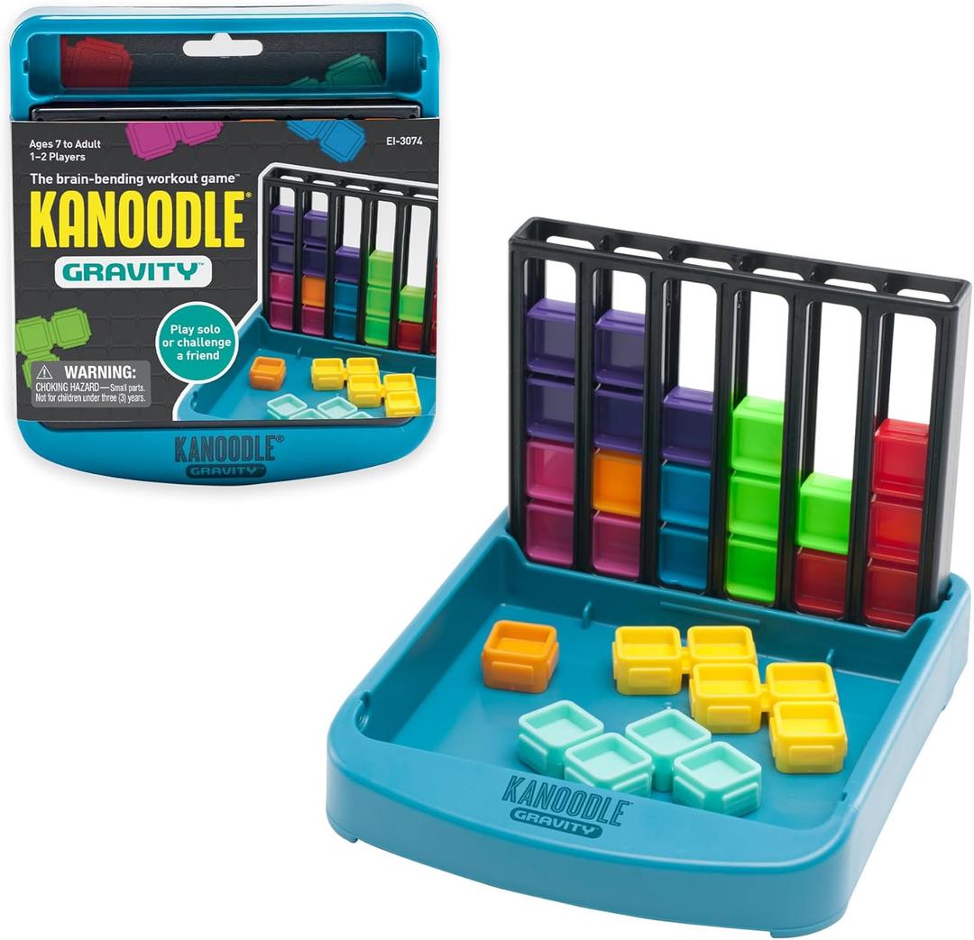 Educational Insights Kanoodle Gravity - 3D Brain Teaser Puzzles, Single Player Brain Game, Fun Travel Games for Kids, Challenging Logic Puzzle Games and Gifts for Kids, Teens & Adults Ages 7+