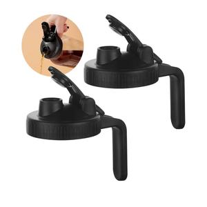 Mason Jar Pour Spout Lid for Wide Mouth Mason Jars, Mason Jar Pitcher Flip Cap Airtight Handle Lid, Leak Proof Seal Cover, Pack of 2