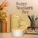 Coume Personalized Teacher Appreciation Gifts Acrylic Night Light LED Low Power USB Night Lamp Graduation Gift for Teacher Retirement Birthday Thank You Light Gift for Women Men from Students