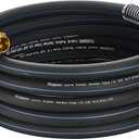 3/4 IN. × 25FT. Heavy Duty Hybrid Rubber Garden Hose, High Flow 3/4" I.D. No Memory Durable Heavy Duty Water Hose for Watering, Irrigation, Water Transfer Pump