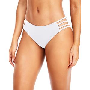 Tempt Me Women Strappy Bikini Bottom Full Coverage Bathing Suit Bottoms Swimsuit Bottom (XX-Small, White)
