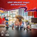 LEGO NINJAGO Rogues Mech Dragon Rider Building Toy - Dragons Rising Play Set & 4 Ninja Toy Minifigures for Boys & Girls, Ages 8+ - 2 Ways to Build & Play - Gift Idea for Birthdays - 71843