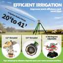 Impact Lawn Sprinkler with Tripod Stand, Adjustable 0-360 Rotating Sprinklers for Yard & Garden, Wide Coverage Garden Hose Sprinkler Fits 3/4" Hose for Grass Watering (2packs)