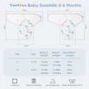 Yoofoss Baby Swaddles for Newborns 100% Cotton, Adjustable Swaddle 3-6 Months 3 Pack Newborn Swaddle Sack, Breathable Soft(Medium)