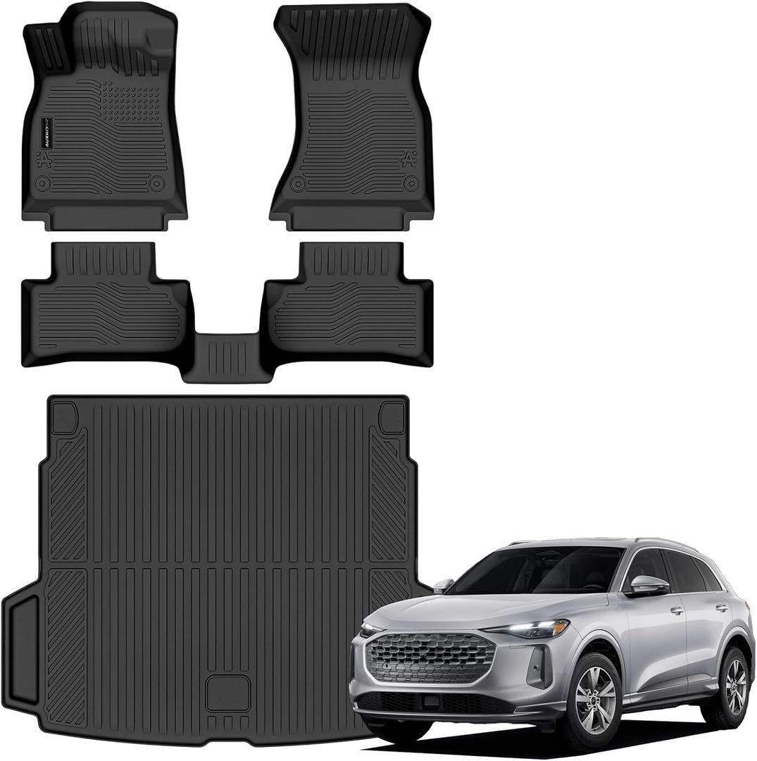 AUXKO All Weather Floor Mats Cargo Mat for Audi Q5 2025 2026 (Not for PHEV)