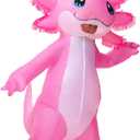 Stegosaurus Inflatable Costume Adult Axolotl Costumes Deluxe Halloween Air Blow-up Costume Pink Axolotl Costumes for Women Men Cosplay Party