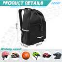 Aliceset Helmet Backpacks Welding, Waterproof Motorcycle Helmet Bag with Drawstring, Adjustable Shoulder Straps Pocket, Nylon, Large Capacity, Gift for Electrician Welder School Students(Black)