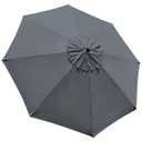 EliteShade USA 9FT Patio Umbrella Replacement Covers 8 Ribs Market Umbrella Canopy Cover (CANOPY ONLY) (Grey)