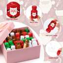 Zomiboo 48 Pcs Christmas Party Favors Bubble Wands Bulk Xmas Mini Bubbles Bottles Christmas Bubble Toys for Kids Classroom Prizes Gift Goodie Bags Fillers Holiday Birthday Party Supplies (Red)