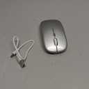Wireless Bluetooth Mouse Rechargeable Laptop Mice with LED Lights Silent Slim Use(BT5.2 and 2.4G Portable USB Receiver)Dual Mode Computer Mouse for Laptop/iPad/Tablet/Apple/Computer/Mac(Silver)