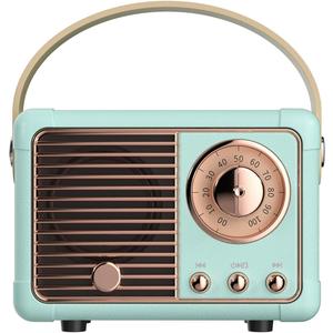 Retro Bluetooth Speaker, Wireless Mini Portable Speakers Support USB/TF Card/AUX, Vintage Decor, Retro Radio Bluetooth Speaker for Kitchen Desk Bedroom Office Outdoor, Gifts for Teens, Blue